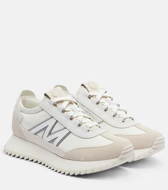 Moncler Pacey2 suede-trimmed sneakers