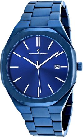 Christian Van Sant Octavius Slim Quartz Blue Dial Mens Watch CV0526