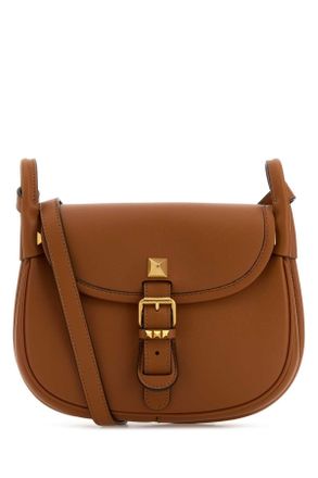 Valentino Garavani Caramel Leather Flaneuse Crossbody Bag