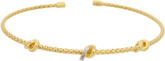 Meshmerise 18K Plated 0.03 Ct. Tw. Diamond Bangle Bracelet