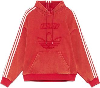 adidas x Avavav Felpa con cappuccio e spalle basse - Rosso