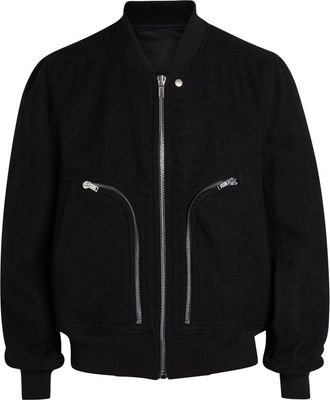Rick Owens Bauhaus Flight Wool Bomber Jacket - Black - 50 (IT50 / L)