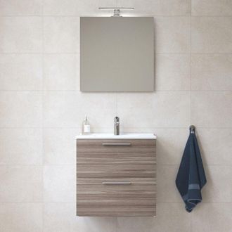 Vitra Mia Mueble 59 X 61 X 39,5 Cm Para Ba&ntilde;o Con Espejo, Lavabo E Iluminaci&oacute;n Led, C&oacute;rdoba (miaset60c)