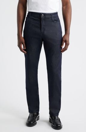 Canali Comfort Straight Leg Jeans in Navy at Nordstrom, Size 60