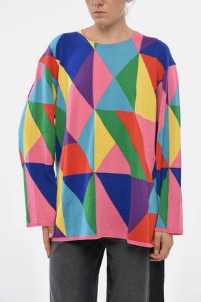 Comme Des Gar&ccedil;ons Maglia Girocollo in Misto Lana Multicolore Comme Des Gar&ccedil;ons