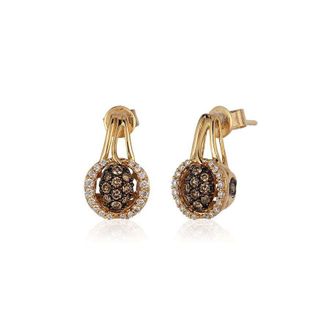 Le Vian Ladies Chocolate Diamonds Earrings set in 14K Honey Gold