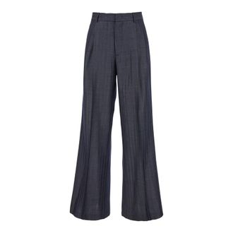 Etro Womens Beige Vertical Stripe Pattern Tailored Trousers, Brand Size 44 ( US Size 10 )