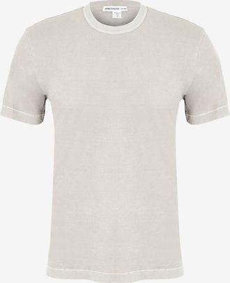 James Perse Rundhals-Kurzarm-T-Shirt aus leichtem Jersey
