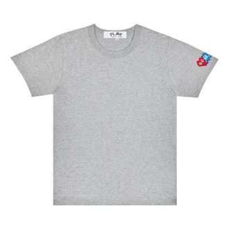 Comme Des Gar&ccedil;ons FW25 Double Heart T-Shirt Grey AZ-T328-051-2