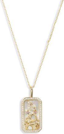 Melinda Maria Zodiac Pendant Necklace in Gold-Capricorn at Nordstrom