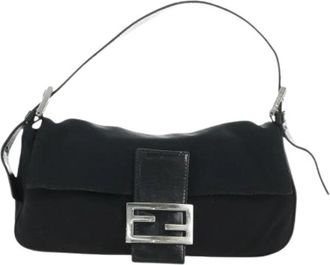 Fendi Pre-owned Vintage Schoudertas - Dames - Vintage Schoudertas - Zwart - ONE Size - Katoen - Vintage