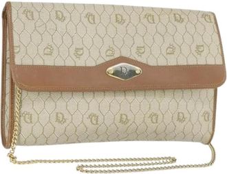 Dior Pre-owned Clutches, female, Beige, Size: ONE SIZE Pre-owned Vintage Plastic Shoulder Bag