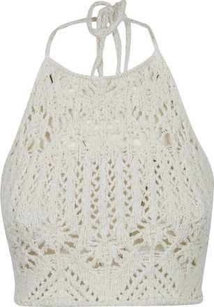 Alanui Lagoon Romance Top - Dames - Tops zonder mouwen - Wit - M/L - Katoen - Tops