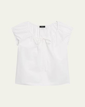 Theory Easy Tie Blouse