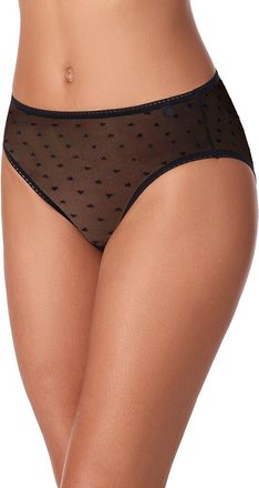 DKNY Heart Mesh Bikini in Black at Nordstrom, Size X-Large