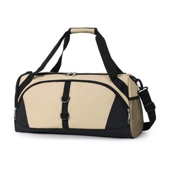 Generic Compatible For 55L Travel Duffel Bag Outdoor Buissness Hiking Bags Large Weekend Short Distance Handbag Schoolbag(Khaki)