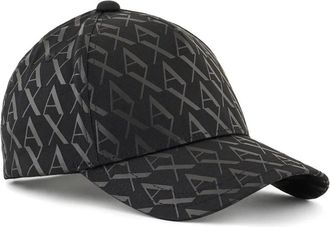 A|X Armani Exchange Honkbalpet met logoprint - Zwart