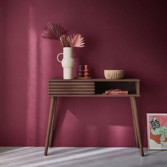 Sweeek Sweeek - Consolle con 2 cassetti effetto legno naturale, 100cm