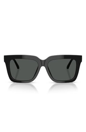 Versace 55mm Square Sunglasses in Black /Dark Grey at Nordstrom