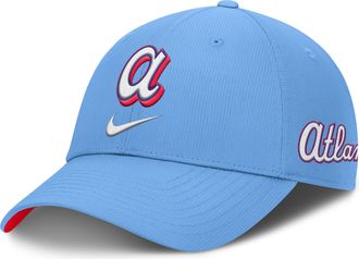 Nike Atlanta Braves City Connect Club Nike Mens Dri-FIT MLB Adjustable Hat in Blue | NB020K2RAW-Z8F