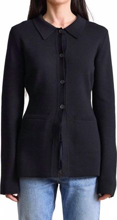Apiece Apart Betti Knit Cardigan In Black