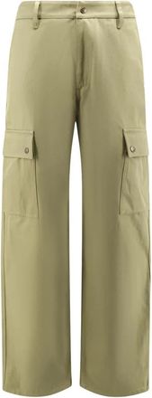 Burberry Cargo Stijl Katoenen Broek - Heren - Wijde Broeken - Groen - L - Katoen - Broeken