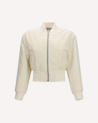 Balenciaga Cropped Bomber Jacket in technical faille Female 36