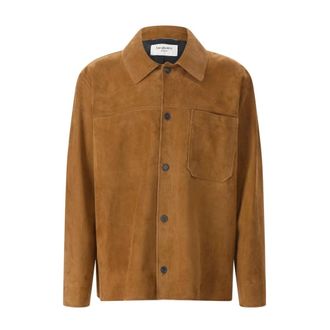 Saint Laurent Overshirt - male - Saint Laurent - Leather Jackets - Brown - XL - Jackets
