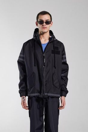 Stutterheim Forsa Full Zip Hooded Jacket in Black at Nordstrom, Size X-Large