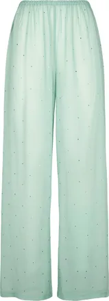 MC2 Saint Barth Flowing Wide-Leg Trousers in Lightweight Georgette