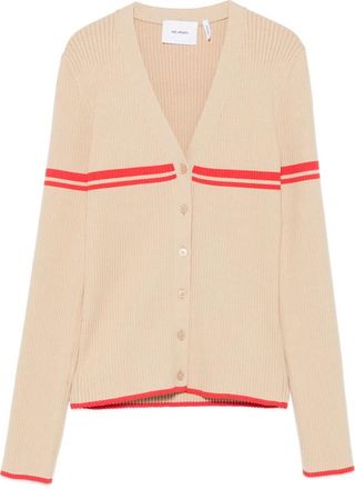Axel Arigato Fleur Ribbed-knit Striped Cardigan