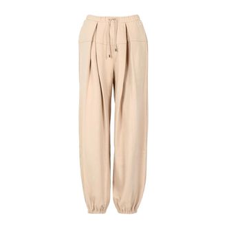 Sportmax Spdcandore Joggingbroek - Dames - Broeken - Beige - Maat: XS Katoen