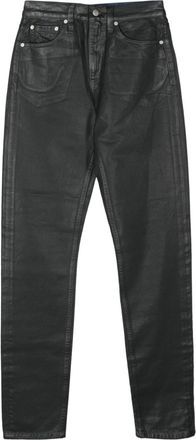 Calvin Klein Jeans coated straight jeans - women - Cotton/Calf Leather/Recycled Cotton - 27/32 - Black