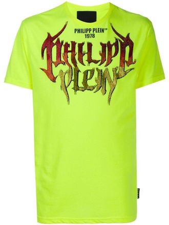 Philipp Plein T-shirt met logoprint - Geel