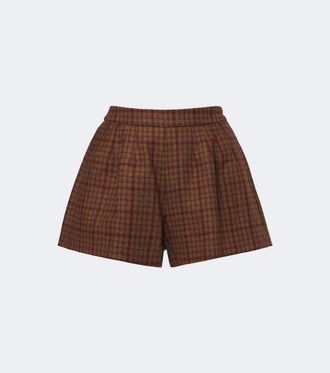 Blaz&eacute; Milano Blaz&eacute; Milano Shorts Tinker in lana vergine a quadri