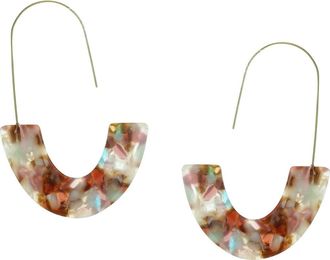 Olivia Welles Tabby Multi-Color 76mm Hoop Earrings in Gold /Multi at Nordstrom Rack