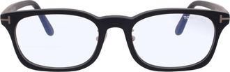 Tom Ford Blue Light Block Rectangular Ladies Eyeglasses FT6111-D-B 002 53