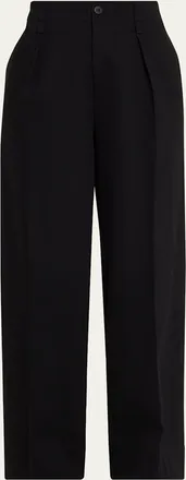 Issey Miyake Japanese Cotton Jersey Straight-Leg Pants
