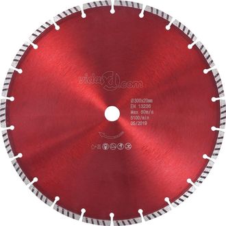 vidaXL Disco De Corte De Diamante Con Acero Turbo 300 Mm 020003717