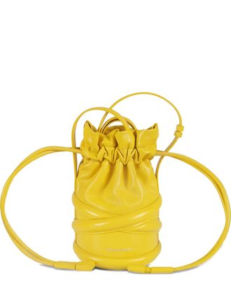 Alexander McQueen Soft Curve bucket-tas - Geel