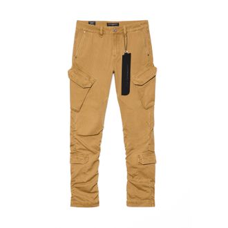 Cult of Individuality Rocker Slim Straight Cargo 606 Jeans In Brown Sugar