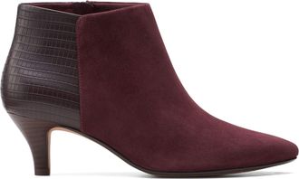 Clarks Womens Linvale Sea Slingback Boots, Burgundy Combi, 5 UK