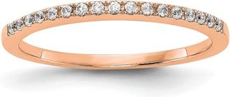 Diamond2Deal 14k Rose Gold Lab Grown Diamond Wedding Band Ring 0.24Ct Clarity- VS Color- G-H