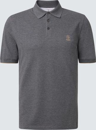 Brunello Cucinelli Cotton piqu&eacute; polo shirt