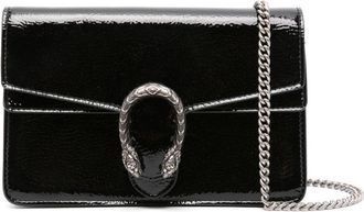 Gucci mini Dionysus cross body bag - women - Patent Leather/Brass - OS - Black
