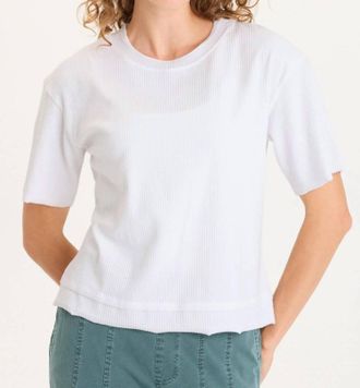Xcvi Cairns Short Sleeve Top In White