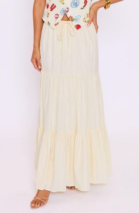 VICI Collection Lily Tiered Maxi Skirt in Butter at Nordstrom, Size X-Small