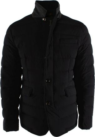 Moorer Winter Jackets, male, Blue, Size: XL Blue Nylon Jacket Zayn Style