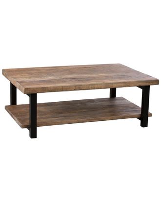 Alaterre Pomona 48In Metal And Wood Coffee Table