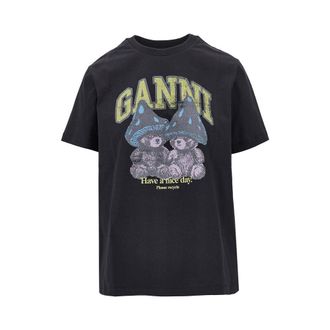 Ganni Mushroom Teddy print T-shirt Woman XS